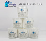 Blue Butterfly Soy Candle - Morrocan Sandalwood 10 Oz