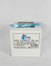 Blue Butterfly Soy Candle - Lavender 10 Oz